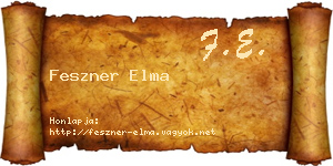 Feszner Elma névjegykártya